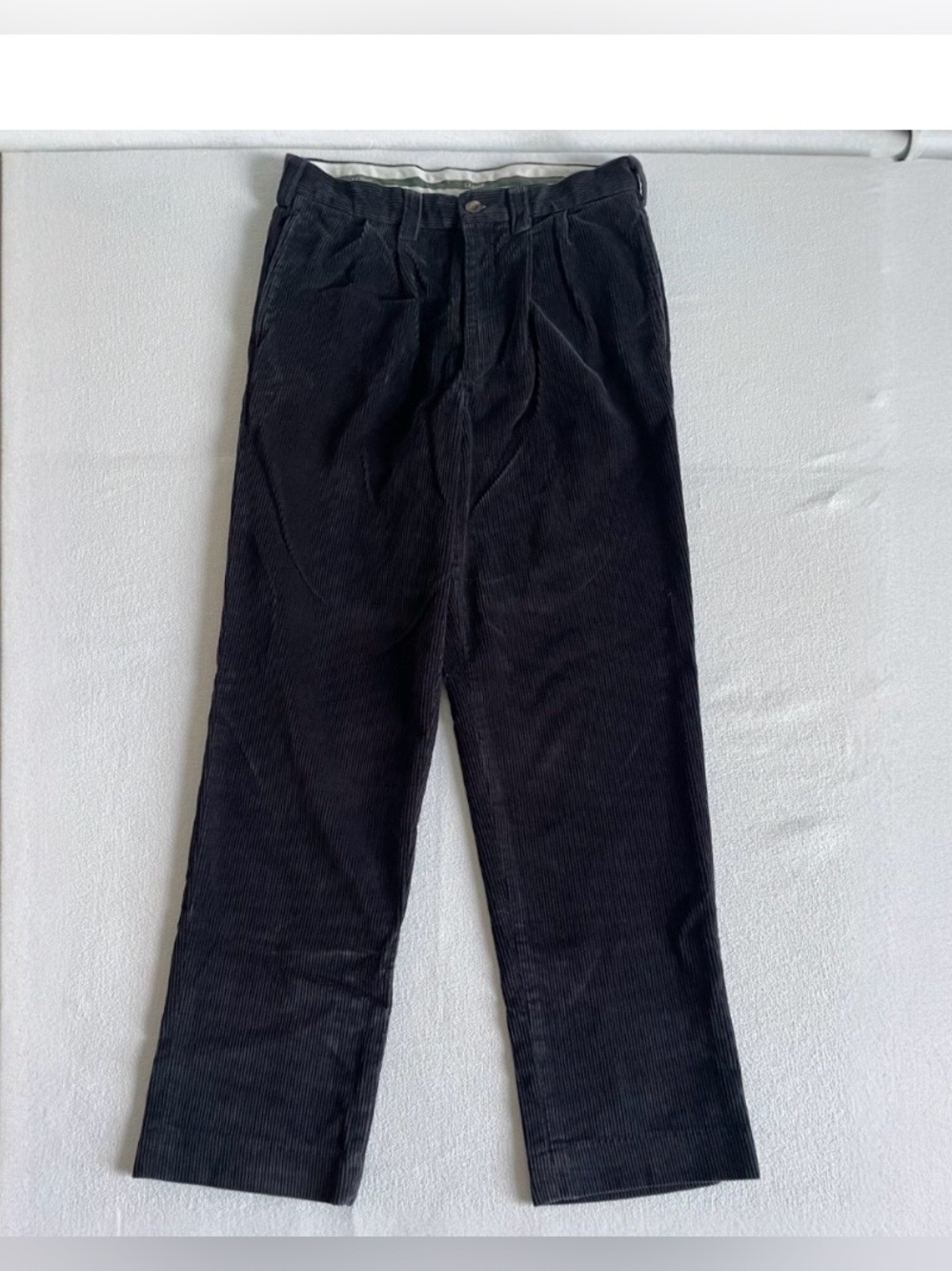 LL Bean Pleated Corduroy Trousers Men’s Size 32 Cords Coastal Preppy Y2K Style